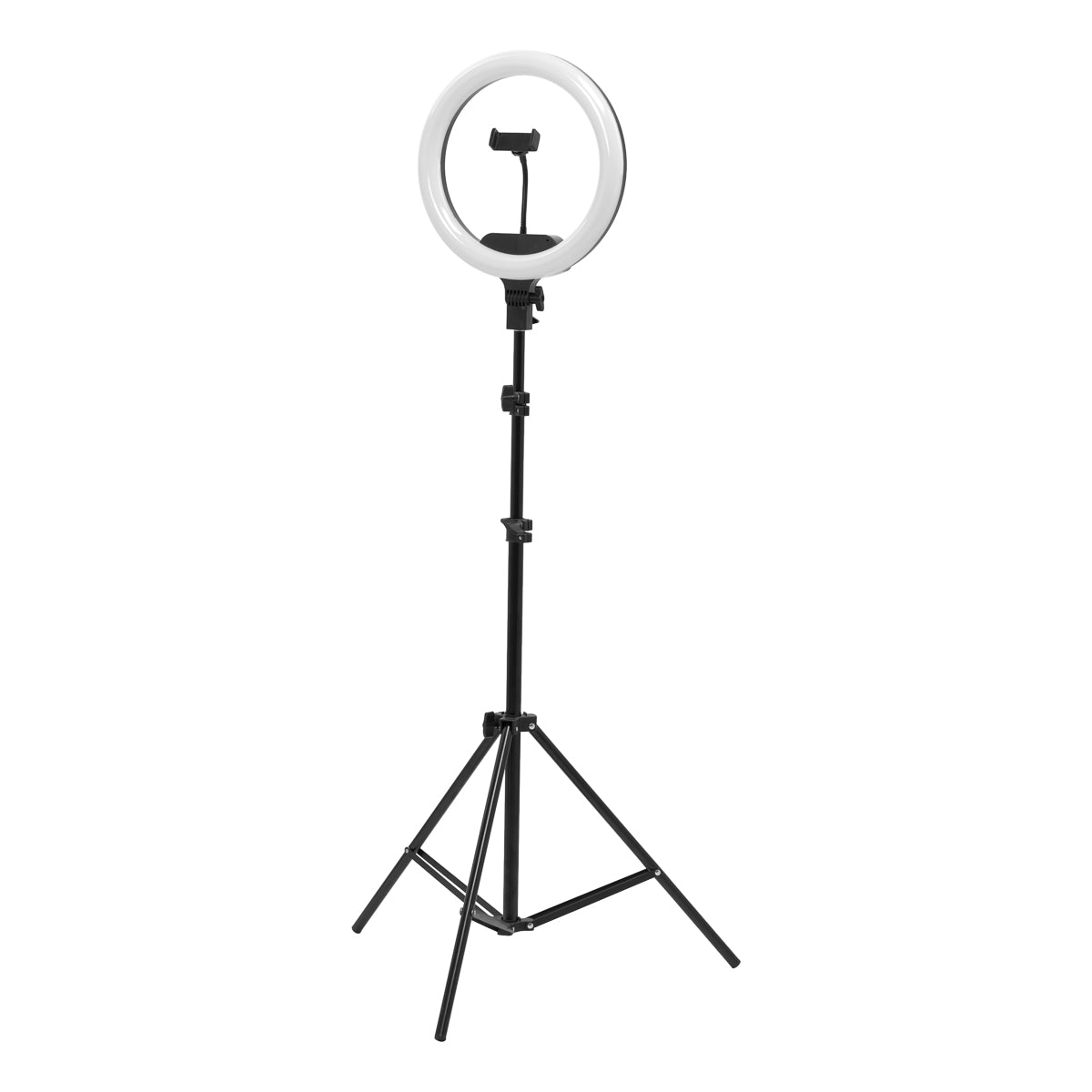 Ring Light 13″ LED žiedinė lempa su stovu, 36 W, juoda