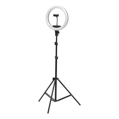 Ring Light 13″ LED žiedinė lempa su stovu, 36 W, juoda