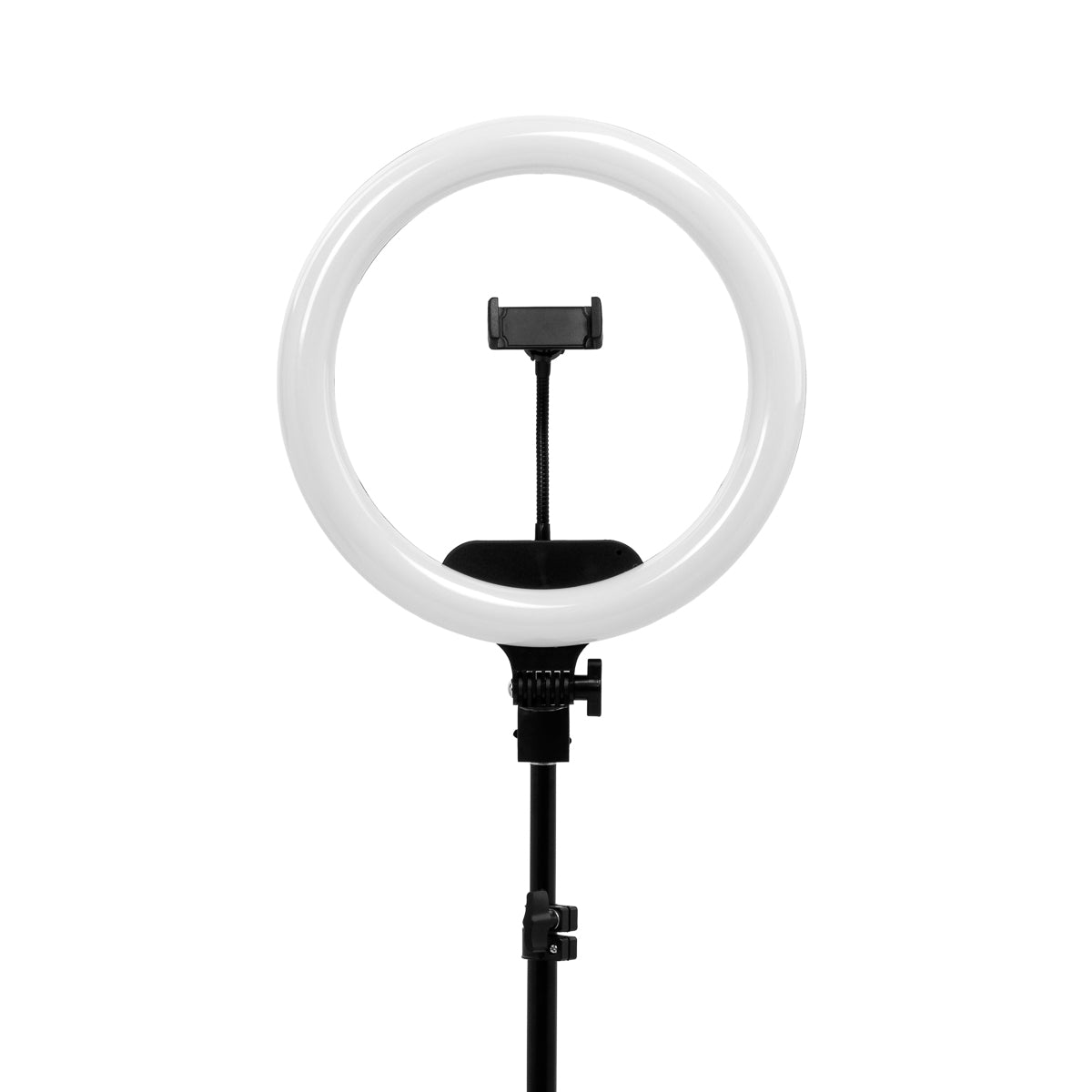 Ring Light 13″ LED žiedinė lempa su stovu, 36 W, juoda – 3 vaizdas