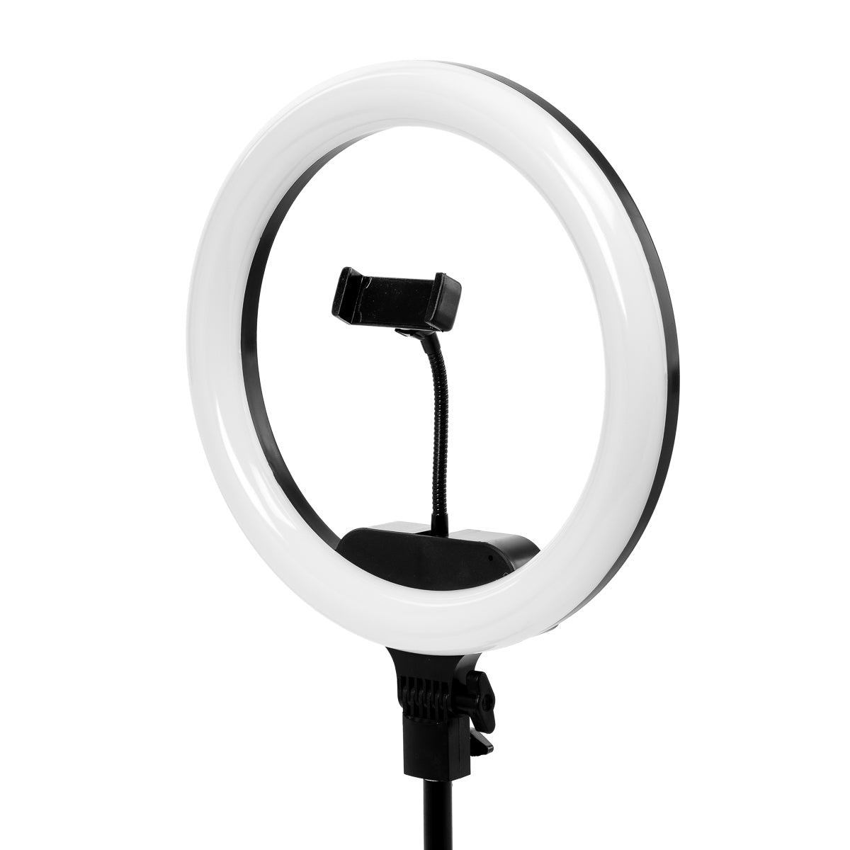 Ring Light 13″ LED žiedinė lempa su stovu, 36 W, juoda – 4 vaizdas