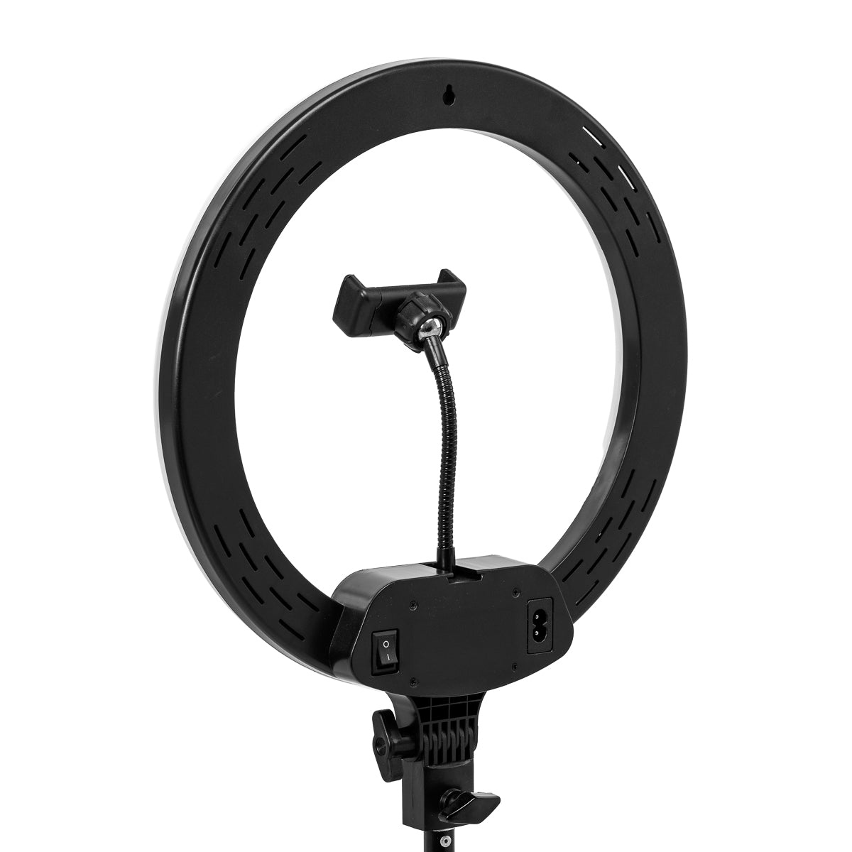 Ring Light 13″ LED žiedinė lempa su stovu, 36 W, juoda – 6 vaizdas