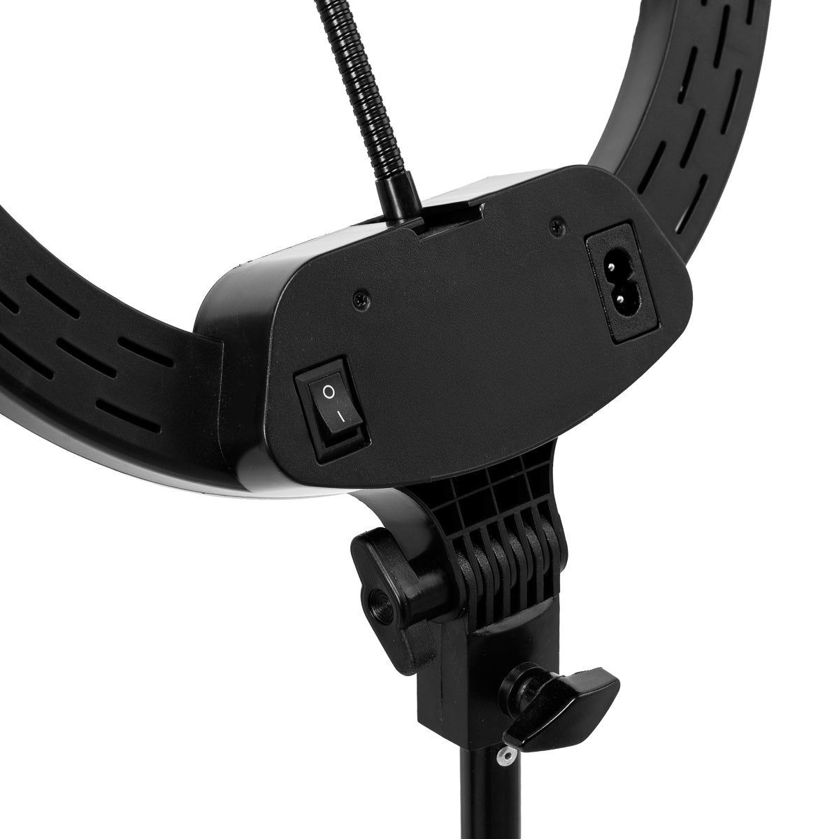 Ring Light 13″ LED žiedinė lempa su stovu, 36 W, juoda – 7 vaizdas