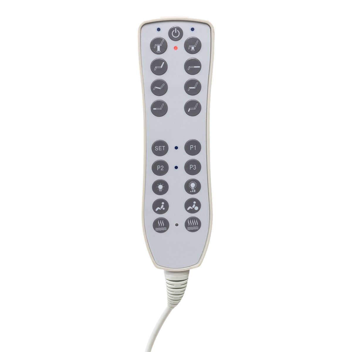 Elektrinis kosmetologinis gultas AZZURRO 708B EXCLUSIVE, šildomas, 4 el. motorai (balta)