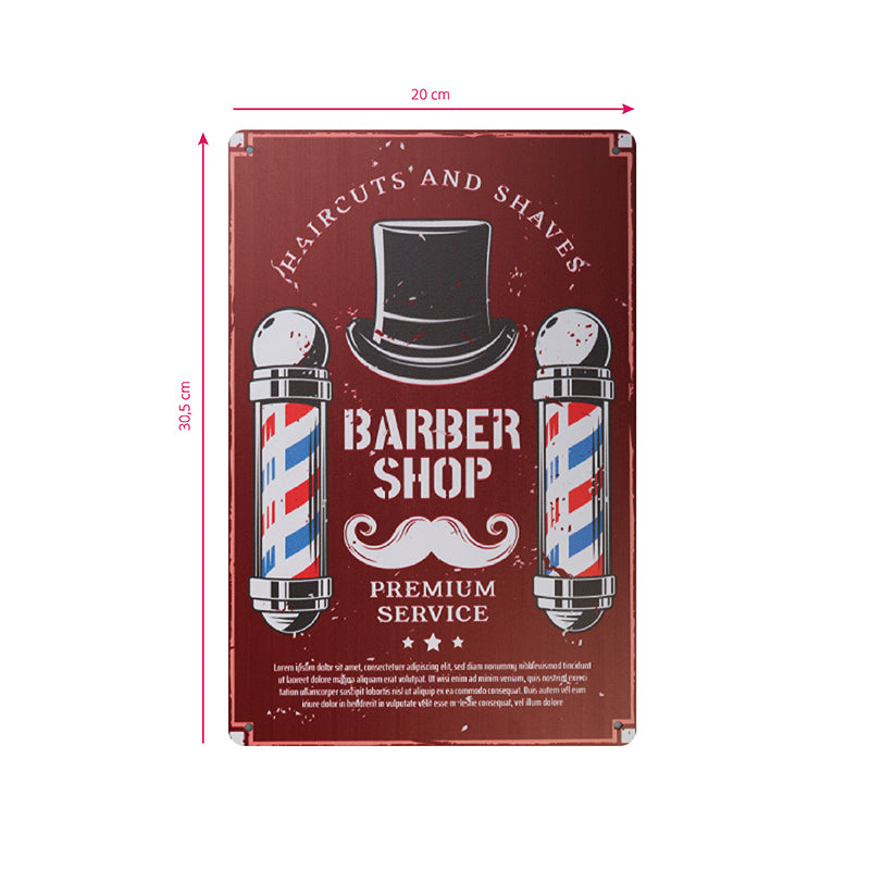 Decorative plaque barber B030
