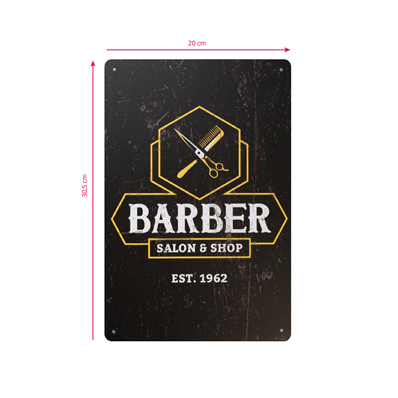 Decorative plaque barber b035