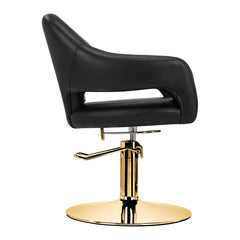 Hairdressing chair Gabbiano Parma Gold Black