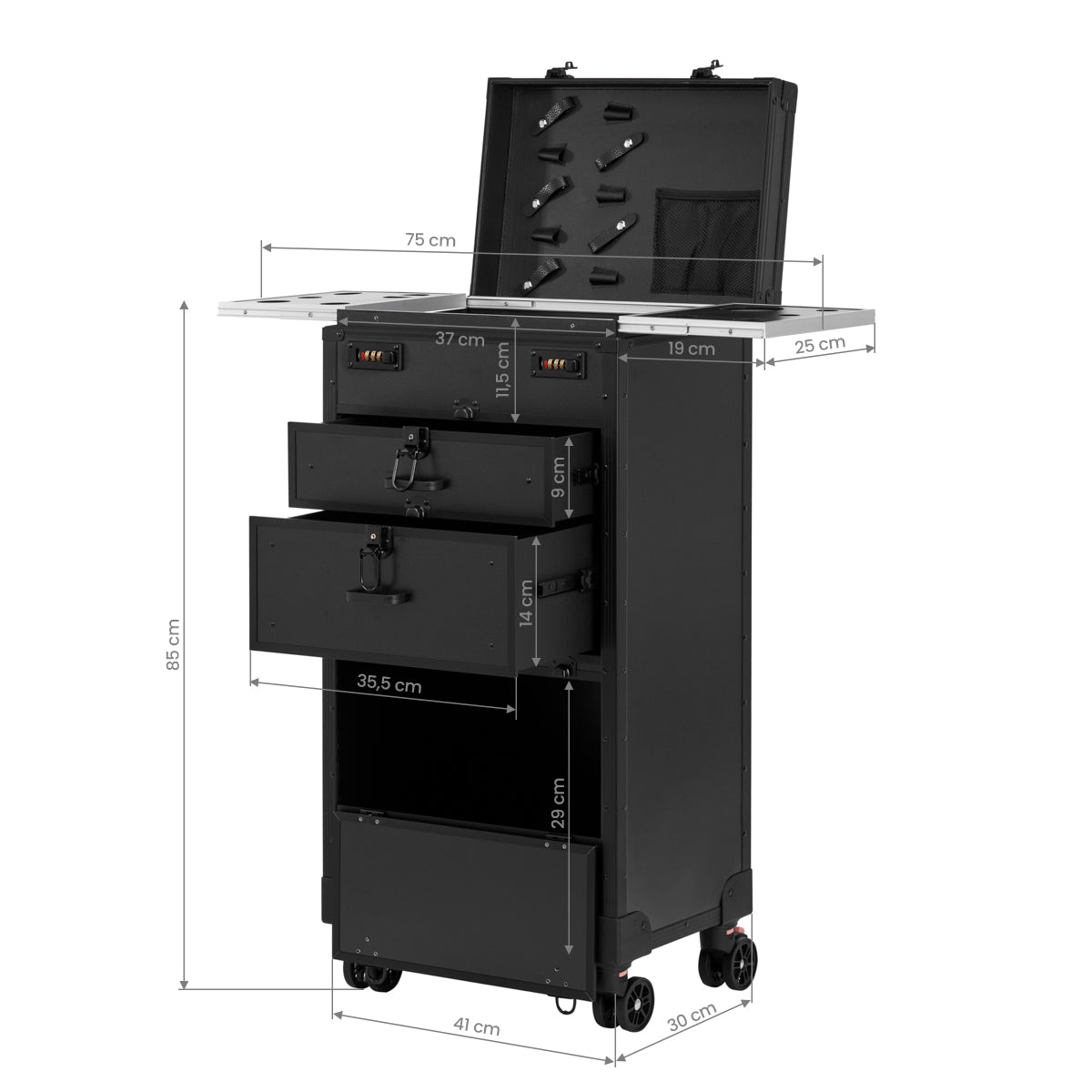 GABBIANO MOBILE HAIRDRESSER ASSISTANT V21 BLACK