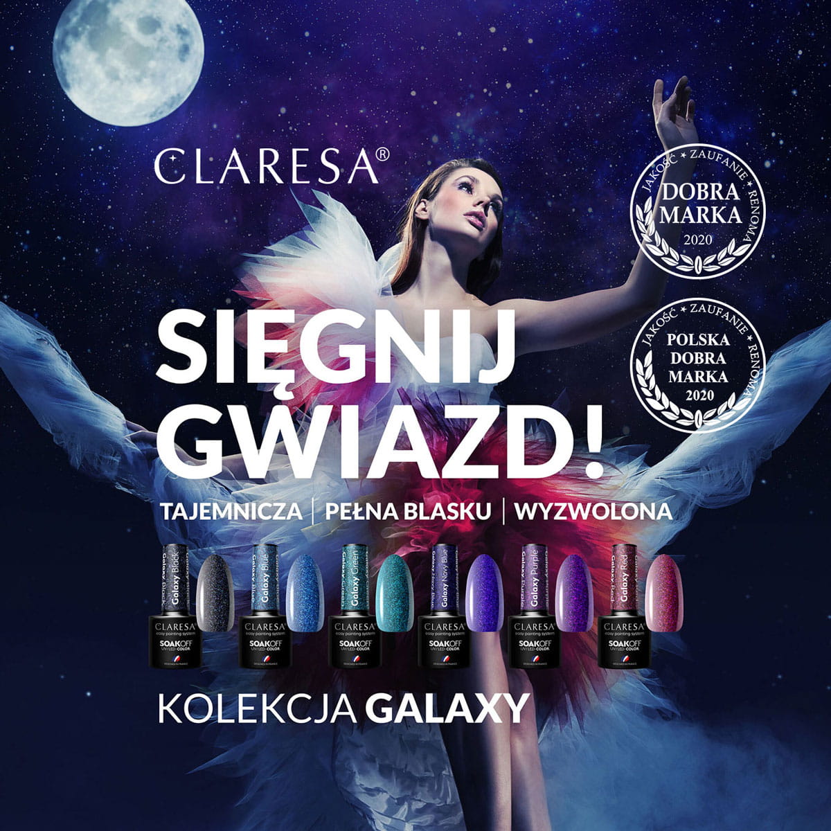 CLARESA Gel polish Galaxy Black 5g
