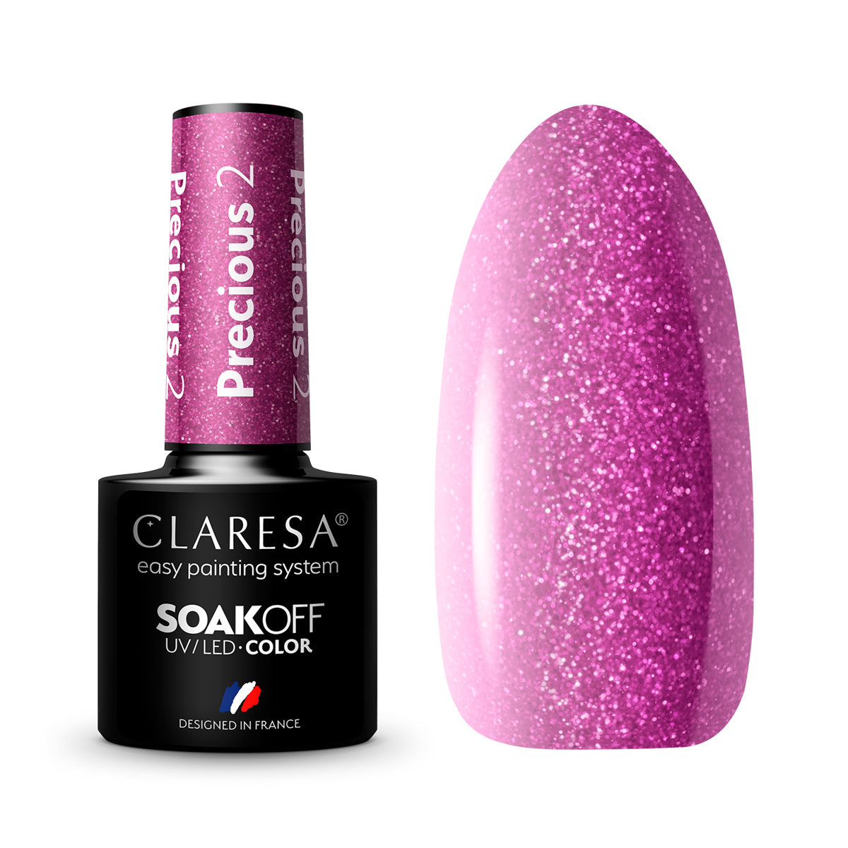 CLARESA Precious PS2 avietinis hibridinis gelinis lakas, 5 ml