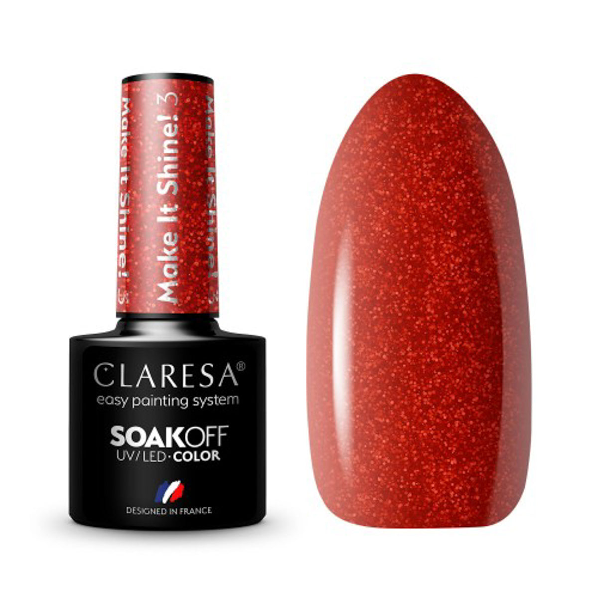 CLARESA Hybrid nail polish Make It Shine! 3-5g