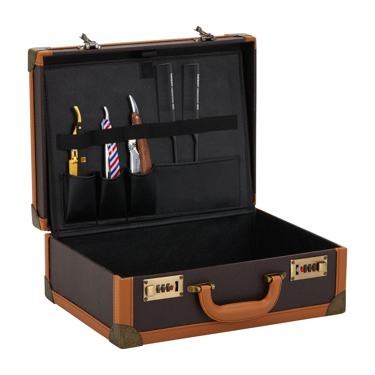 BARBER BROWN HAIRDRESSING SUITCASE