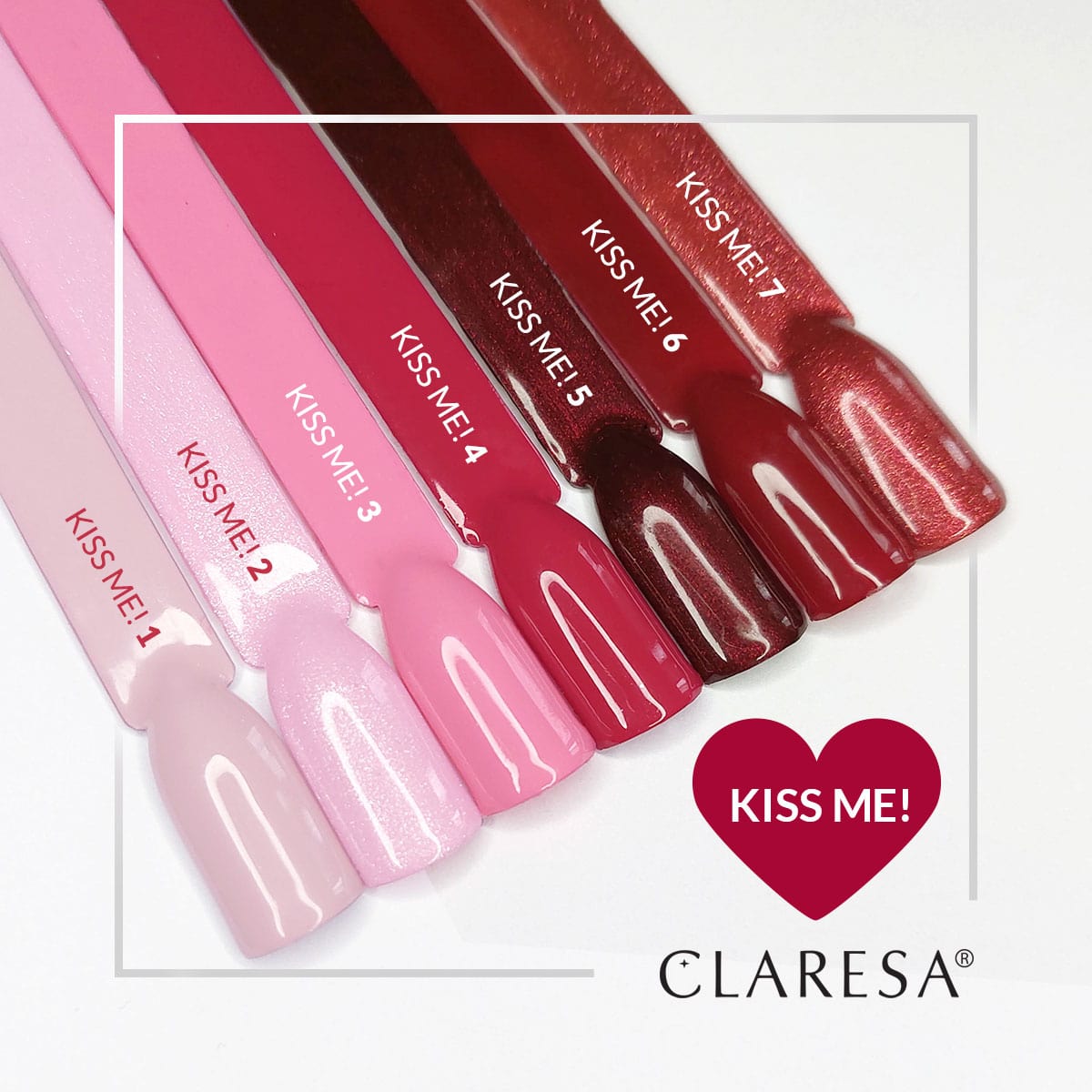 Hibridinis lakas CLARESA Kiss Me! 1, 5 g
