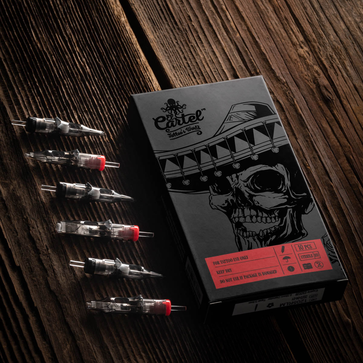 Tatuiruočių kartridžai EL CARTEL V2 0.18 mm 5RL Long Taper, 10 vnt.