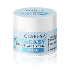 Statybinis nagų gelis CLARESA Soft & Easy Clear, 12 g