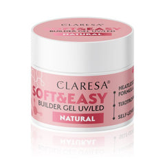 Statybinis nagų gelis CLARESA Soft & Easy Natural, 12 g
