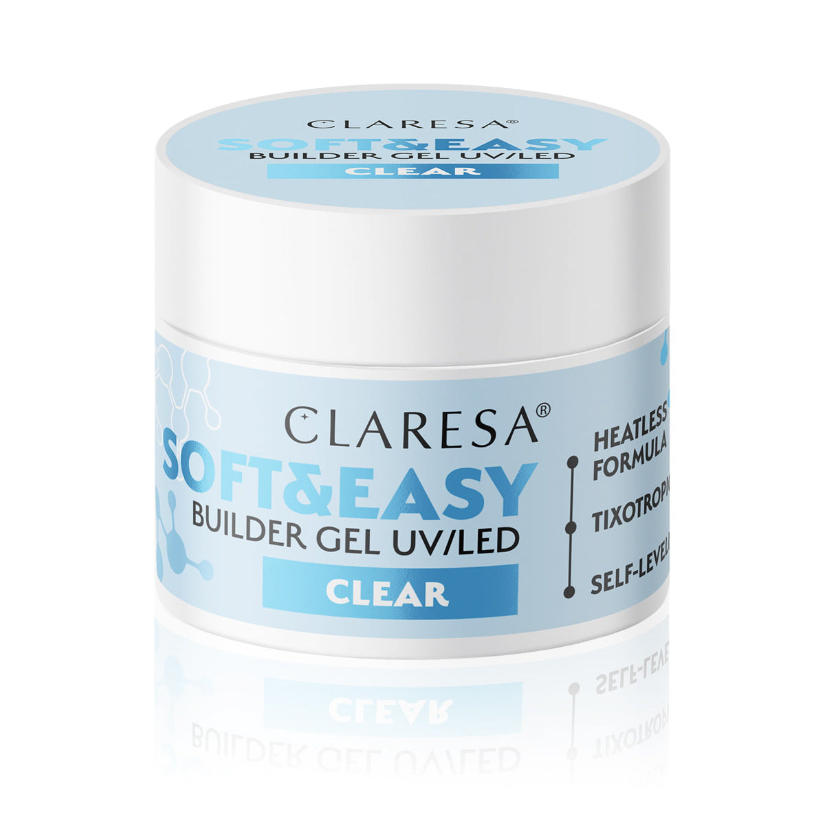 Statybinis nagų gelis CLARESA Soft & Easy Clear, 90 g