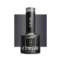 OCHO NAILS Hibridinis nagų lakas PILKAS 606 -5 g