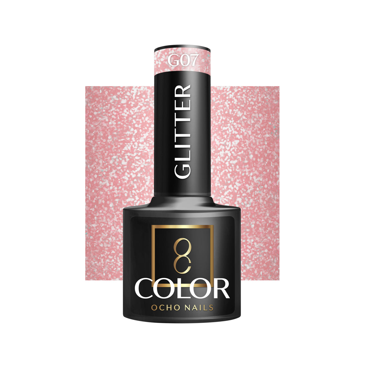 OCHO NAILS Hibridinis nagų lakas GLITTER G07 -5 g