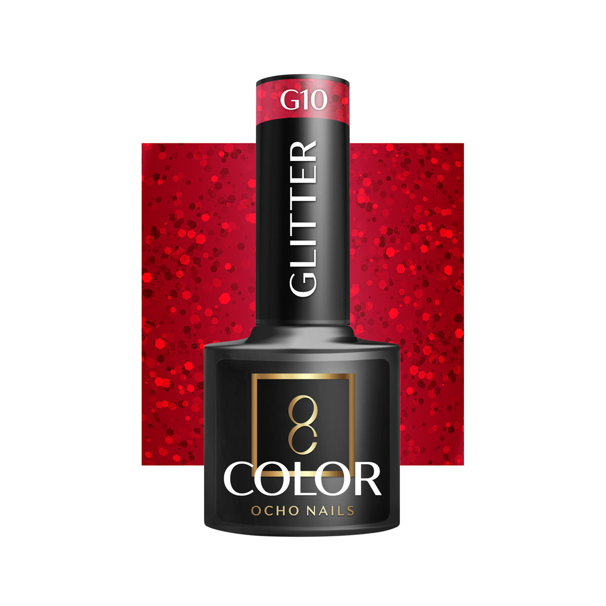 OCHO NAILS Hibridinis nagų lakas GLITTER G10 -5 g