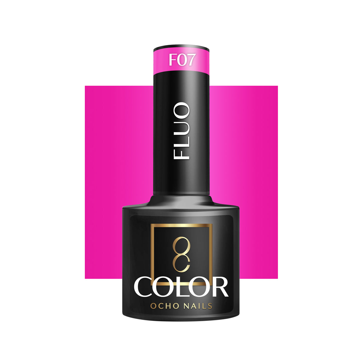 OCHO NAILS Hibridinis nagų lakas, neoninis FLUO F07 -5 g