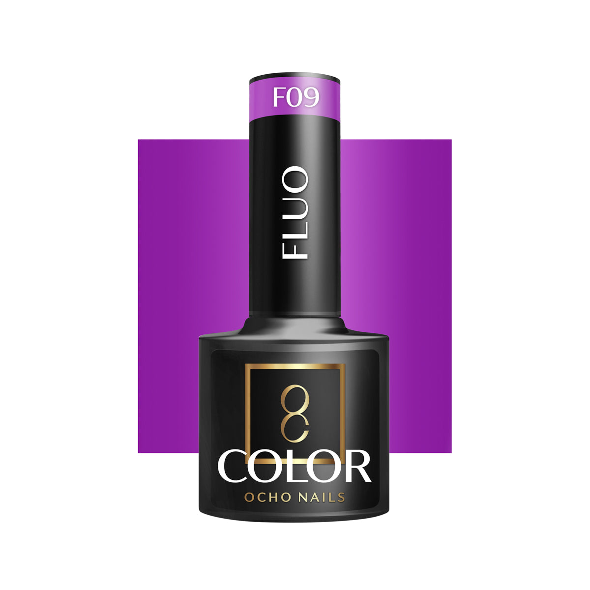OCHO NAILS Hibridinis nagų lakas, neoninis FLUO F09 -5 g