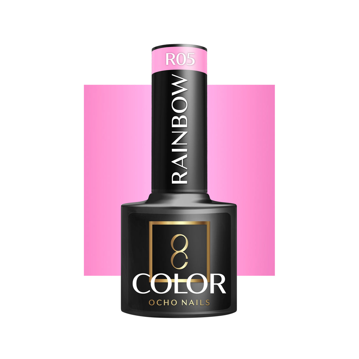 OCHO NAILS Hibridinis nagų lakas, rožinis RAINBOW R05 -5 g