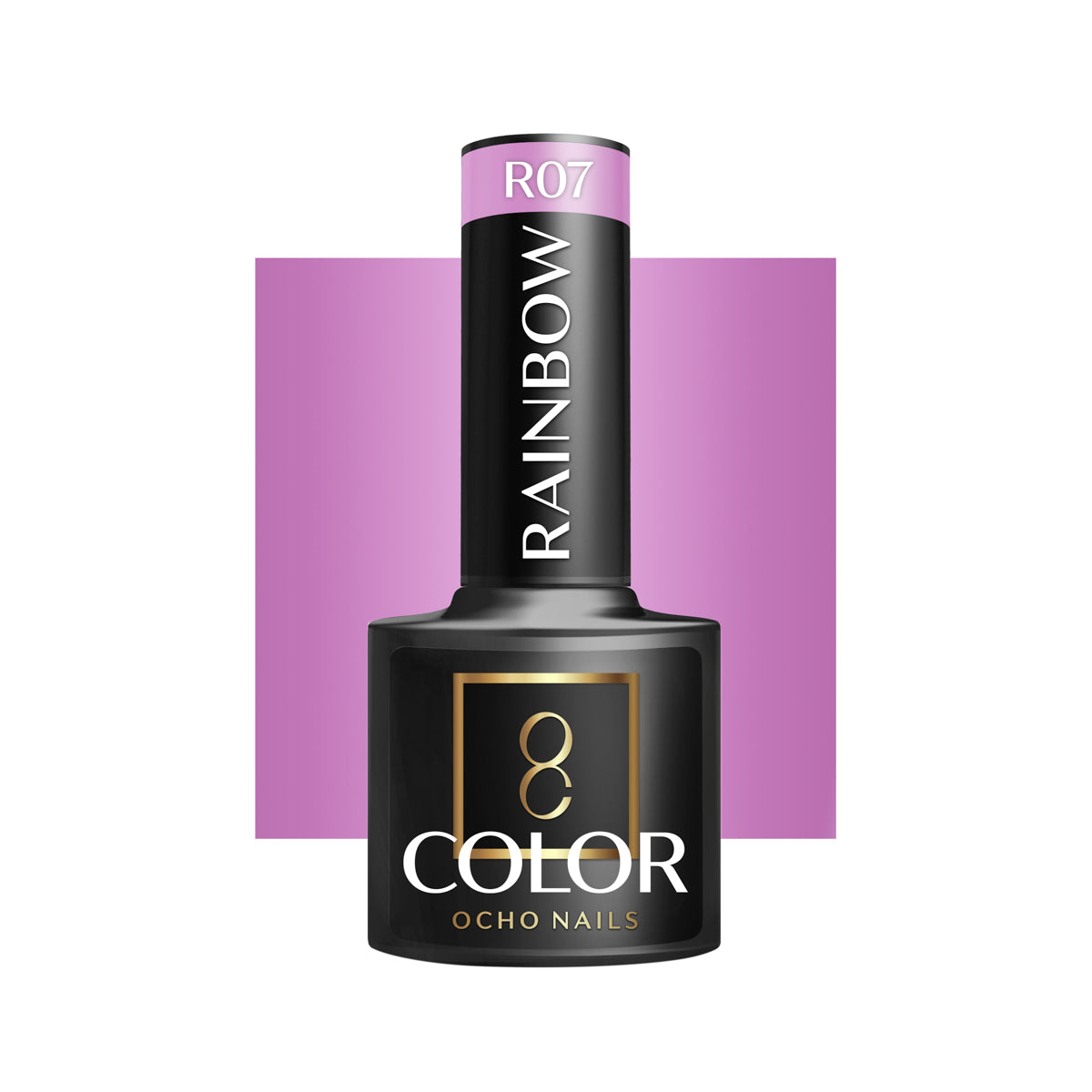 OCHO NAILS Hibridinis nagų lakas, rožinis RAINBOW R07 -5 g