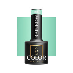 OCHO NAILS Hibridinis nagų lakas, žalias RAINBOW R10 -5 g