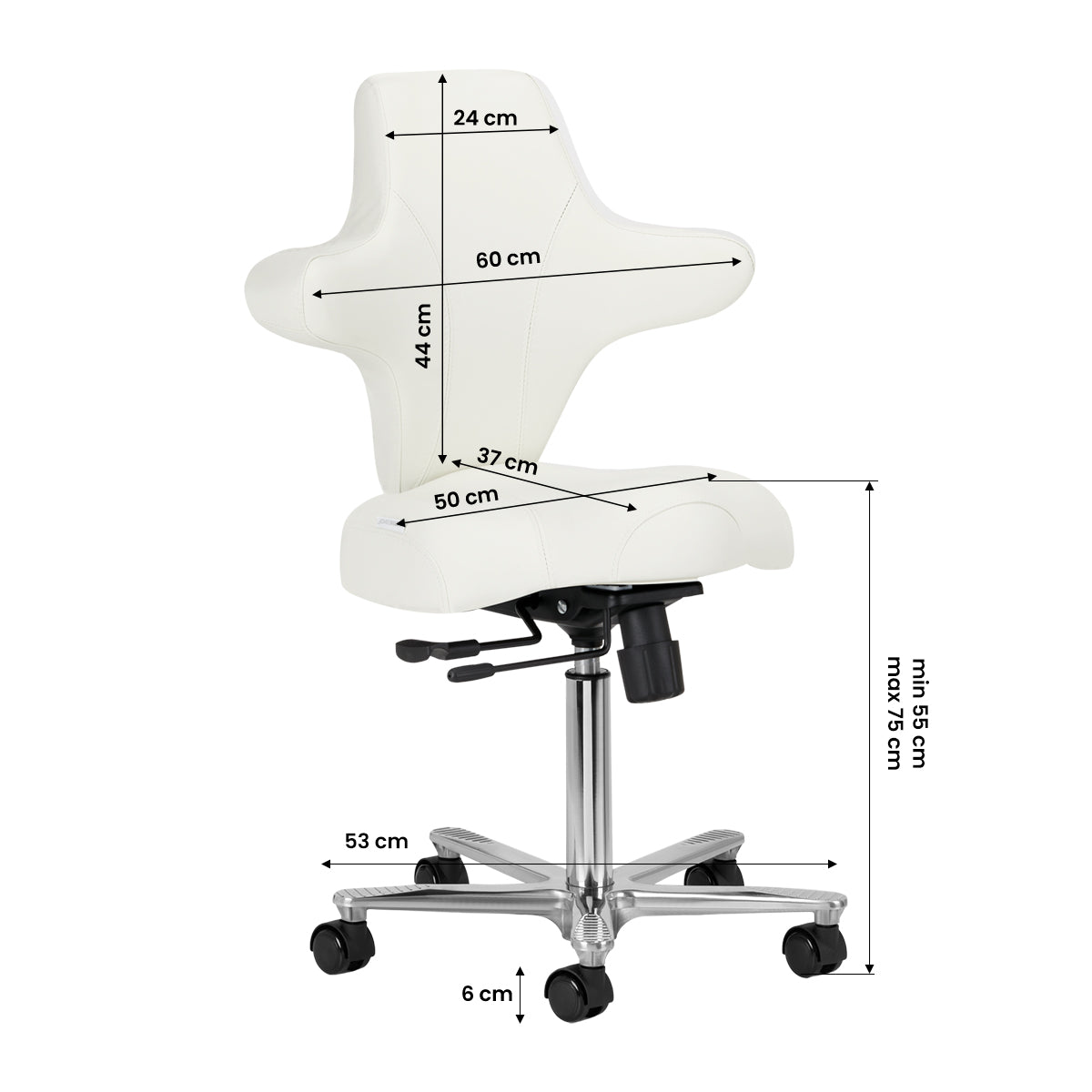 Kosmetologinė kėdutė Azzurro Special 152 (balta)