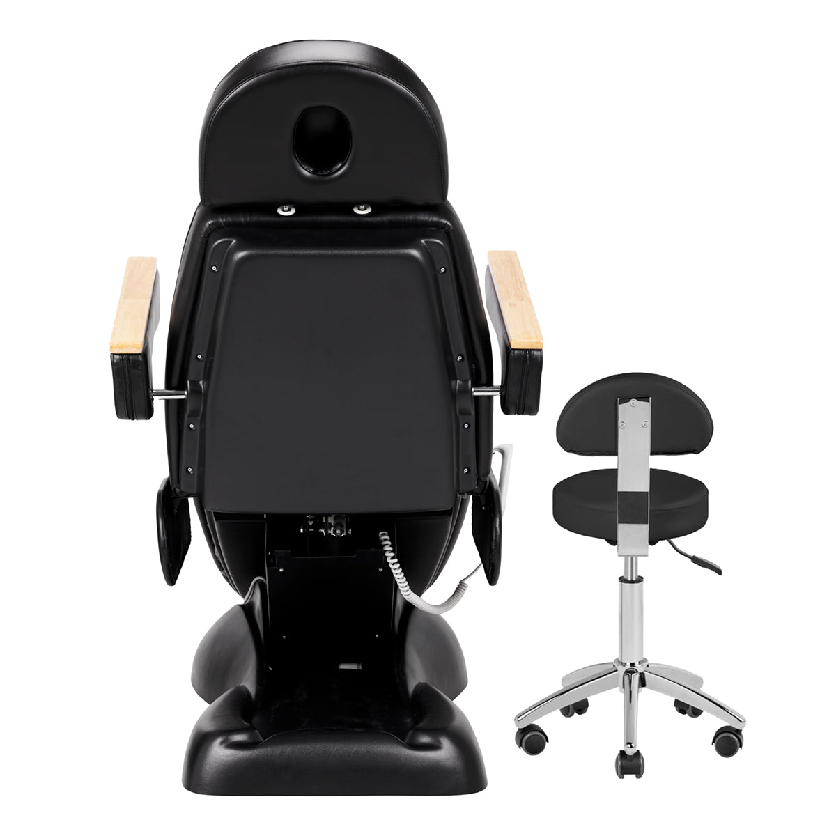 Electric cosmetic chair SILLON Lux 273b + stool 304 black