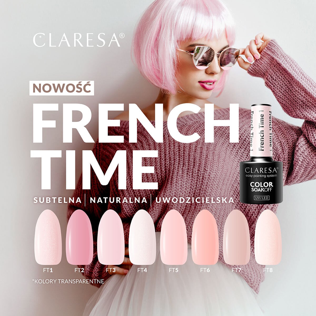 CLARESA French Time Hybrid Polish 3 -5g
