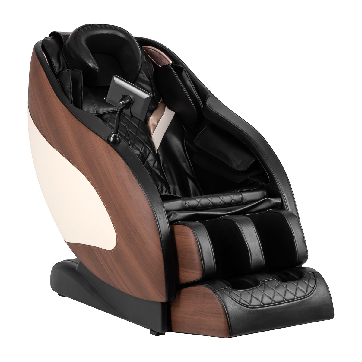 Masažinis fotelis Sakura Classic 305 Wooden Leather – ruda smėlio spalva su medžio imitacija