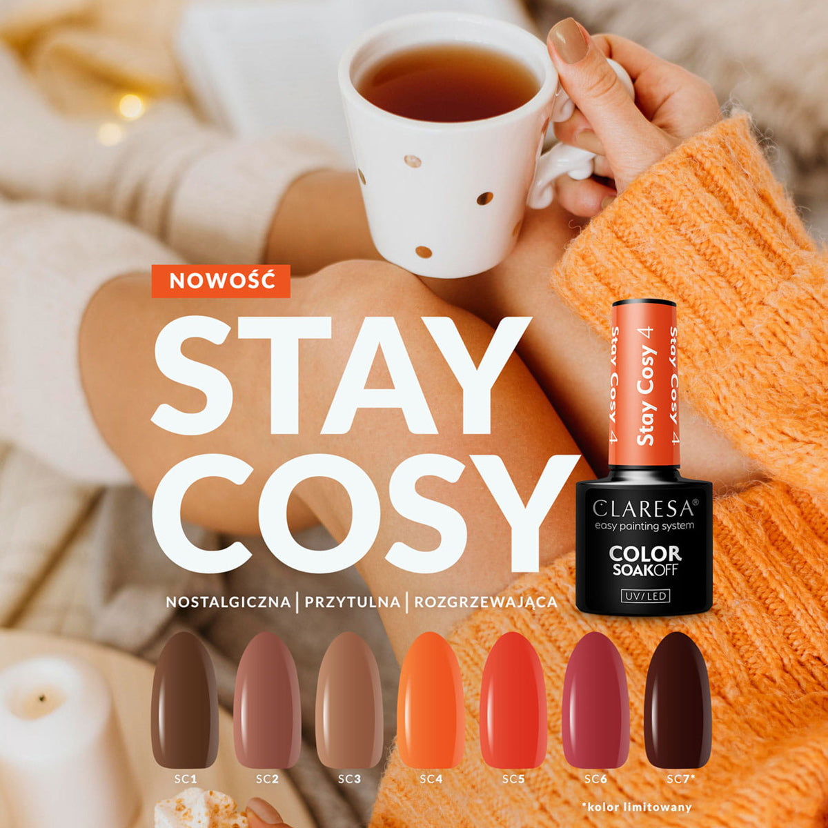 Claresa Stay Cosy 6 hibridinis gelinis lakas, 5 g – vaizdas 2