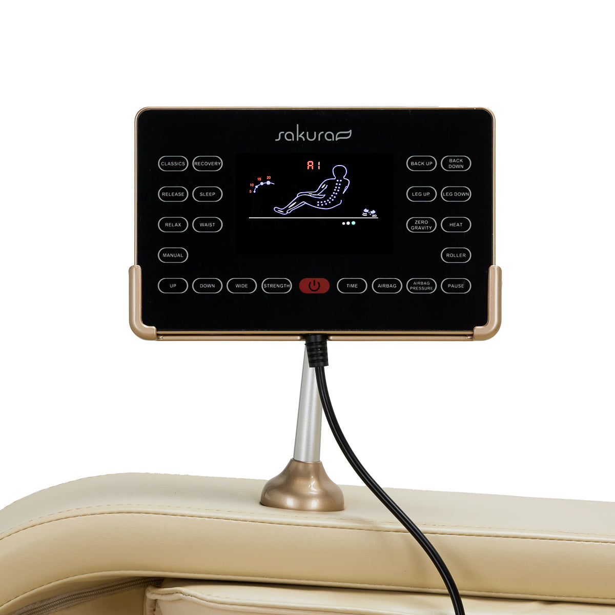 Masažinis fotelis Sakura Comfort Plus 806 – smėlio spalvos