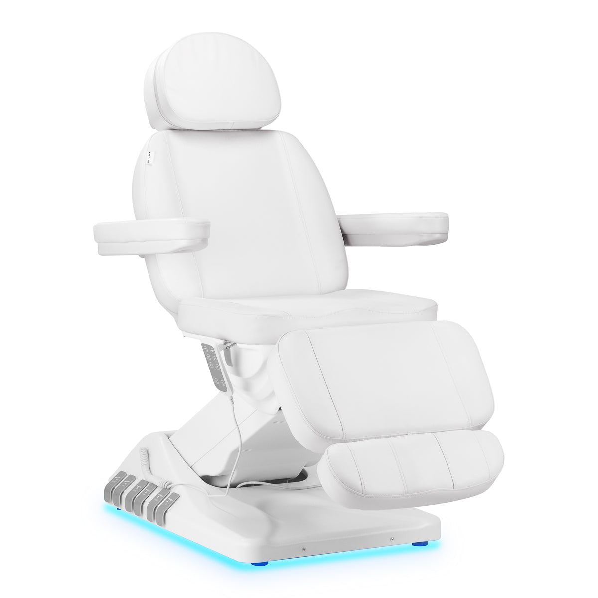 SILLON Luxury 3 elektrinis kosmetologinis gultas, 3 el. varikliai, baltas + valdymas koja