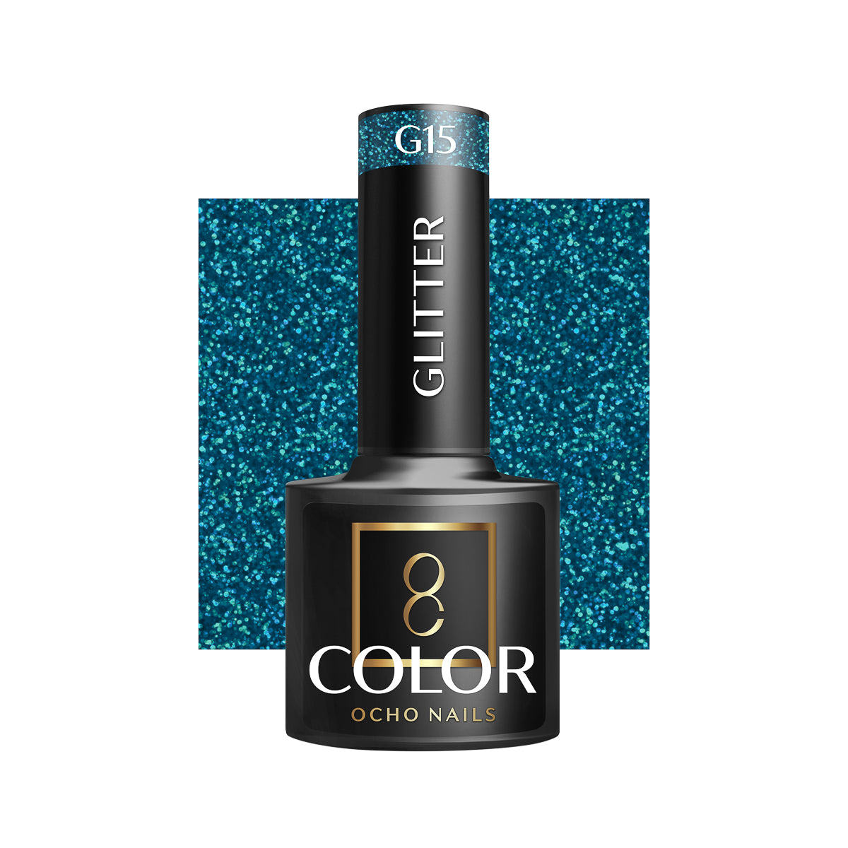 OCHO NAILS Hibridinis nagų lakas GLITTER G15 -5 g