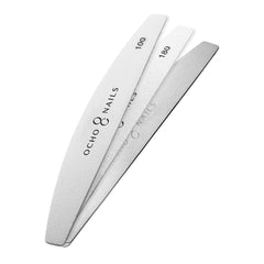 Ocho Nails pusmėnulio metalinė dildės bazė + 100/180 abrazyvai 20 vnt.