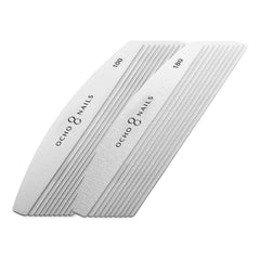 Ocho Nails pusmėnulio metalinė dildės bazė + 100/180 abrazyvai 20 vnt.