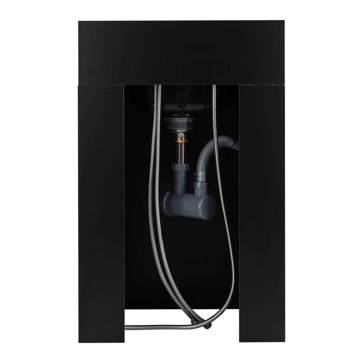 Kirpyklos plautuvė Gabbiano 5023 – juoda, su chromuotais elementais