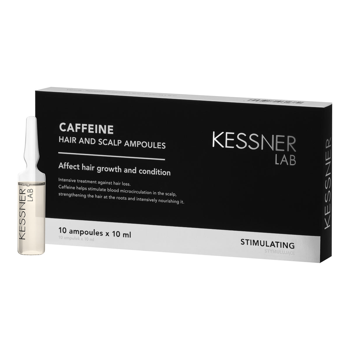Set of Kessner Lab ampoules: Prebiotic, Moisturising, Caffeine