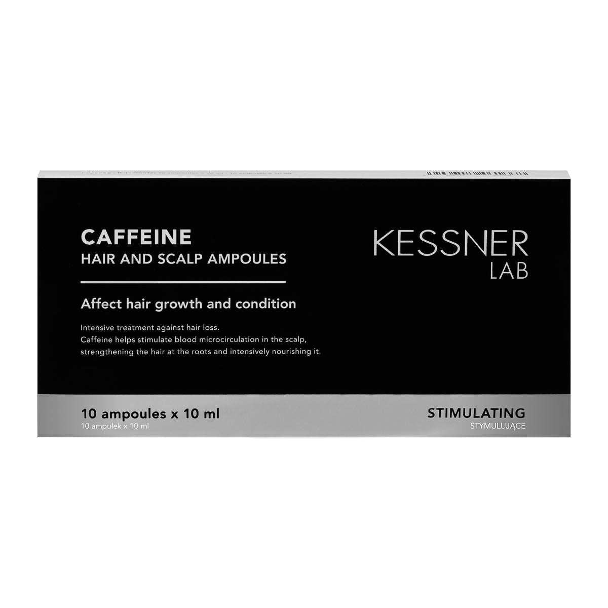 Set Flexible Hair Brush O-327 purple and Kessner Lab Caffeine Ampoules.