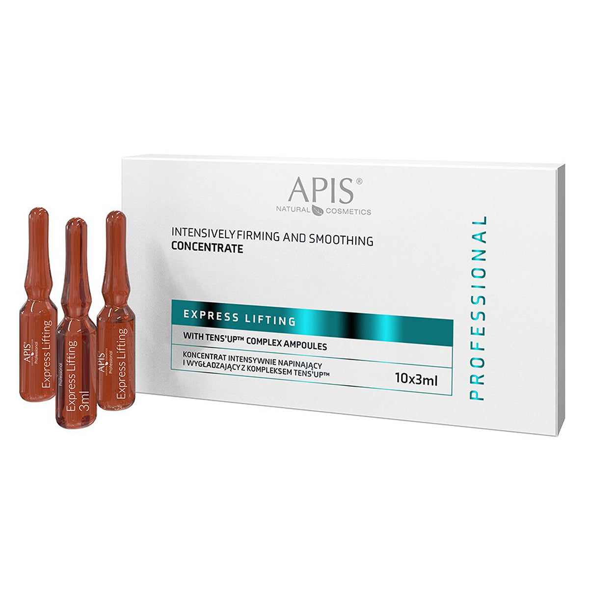 APIS Express Lifting ampulių koncentratas su TENS’UP™, 10 × 3 ml