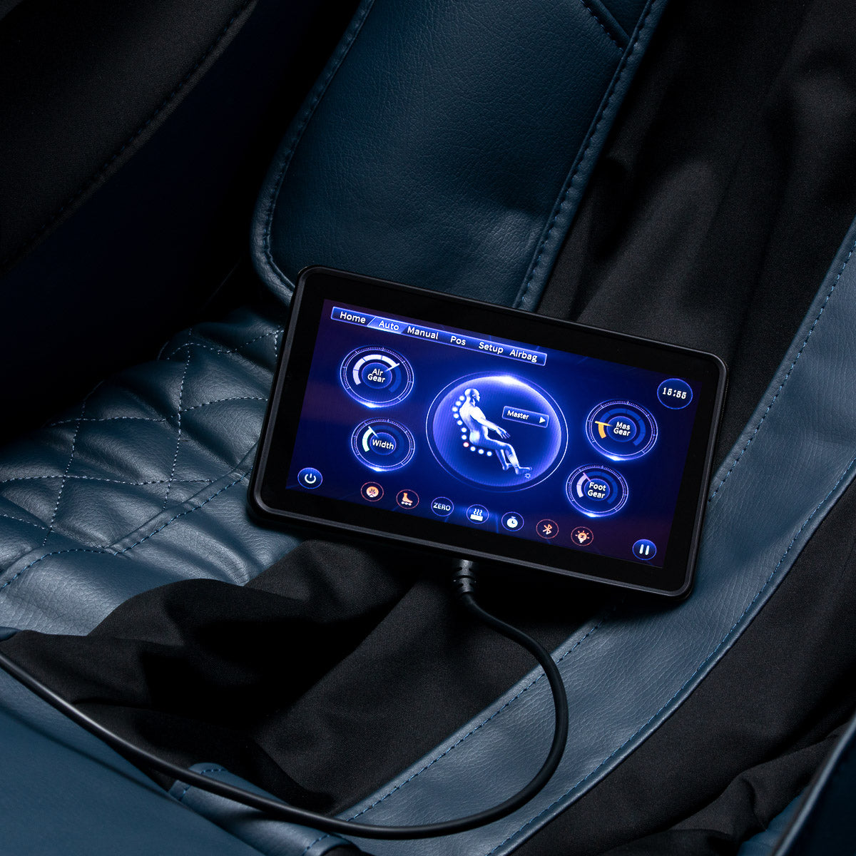 Masažinis krėslas Sakura Maximus 809 3D, pilkai mėlynas