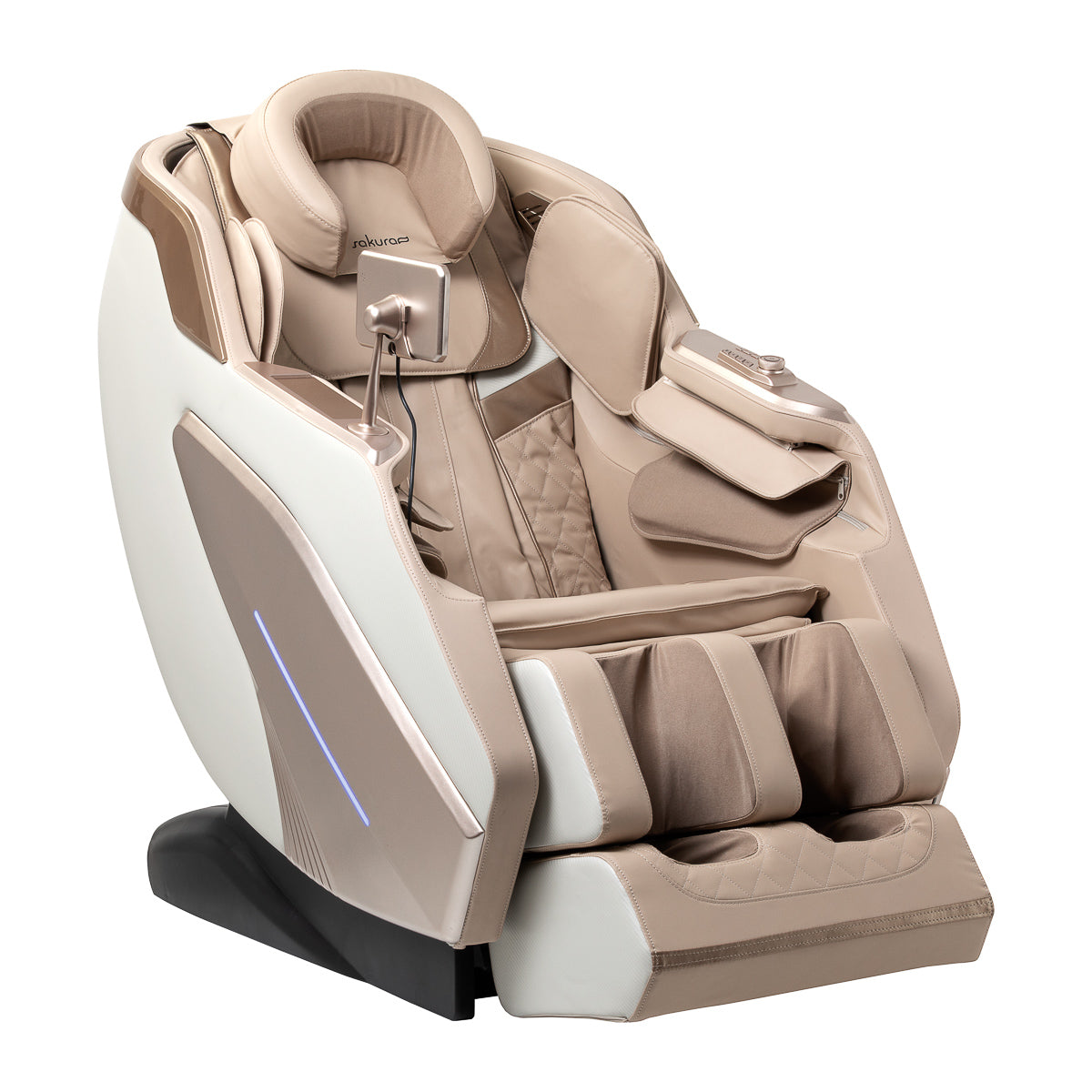 Masažinis krėslas Sakura Prime 108 – baltai smėlinis