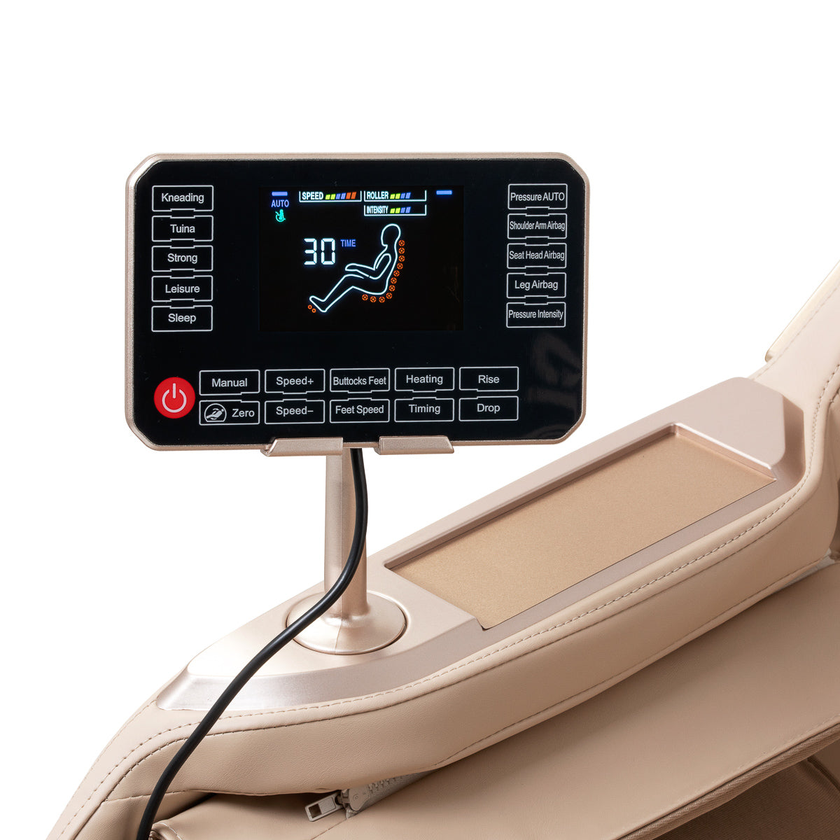 Masažinis krėslas Sakura Prime 108 – baltai smėlinis