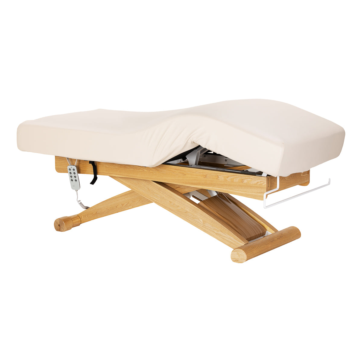 Sillon Siesta SPA lounger – elektrinis kosmetologinis gultas, kreminis su šviesiai rudu pagrindu