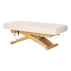 Sillon Siesta SPA lounger – elektrinis kosmetologinis gultas, kreminis su šviesiai rudu pagrindu