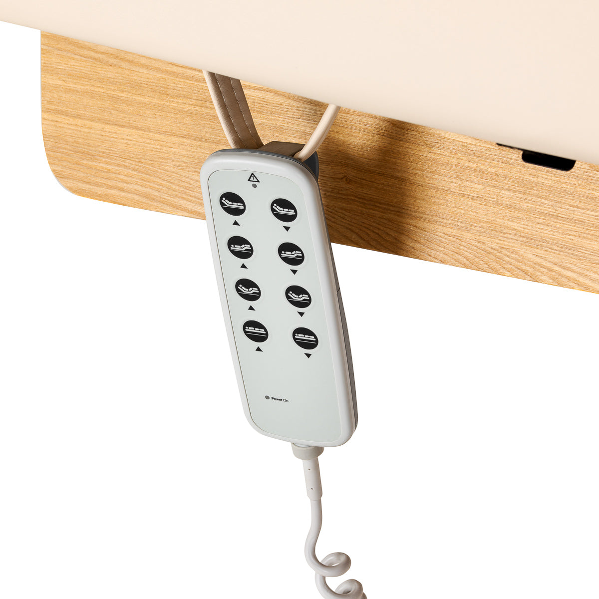 Sillon Siesta SPA lounger – elektrinis kosmetologinis gultas, kreminis su šviesiai rudu pagrindu