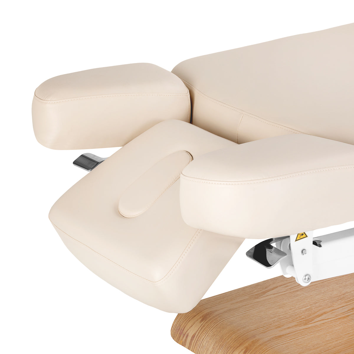 Sillon Relax SPA lounger – elektrinis kosmetologinis gultas, kreminis su šviesiai rudu pagrindu