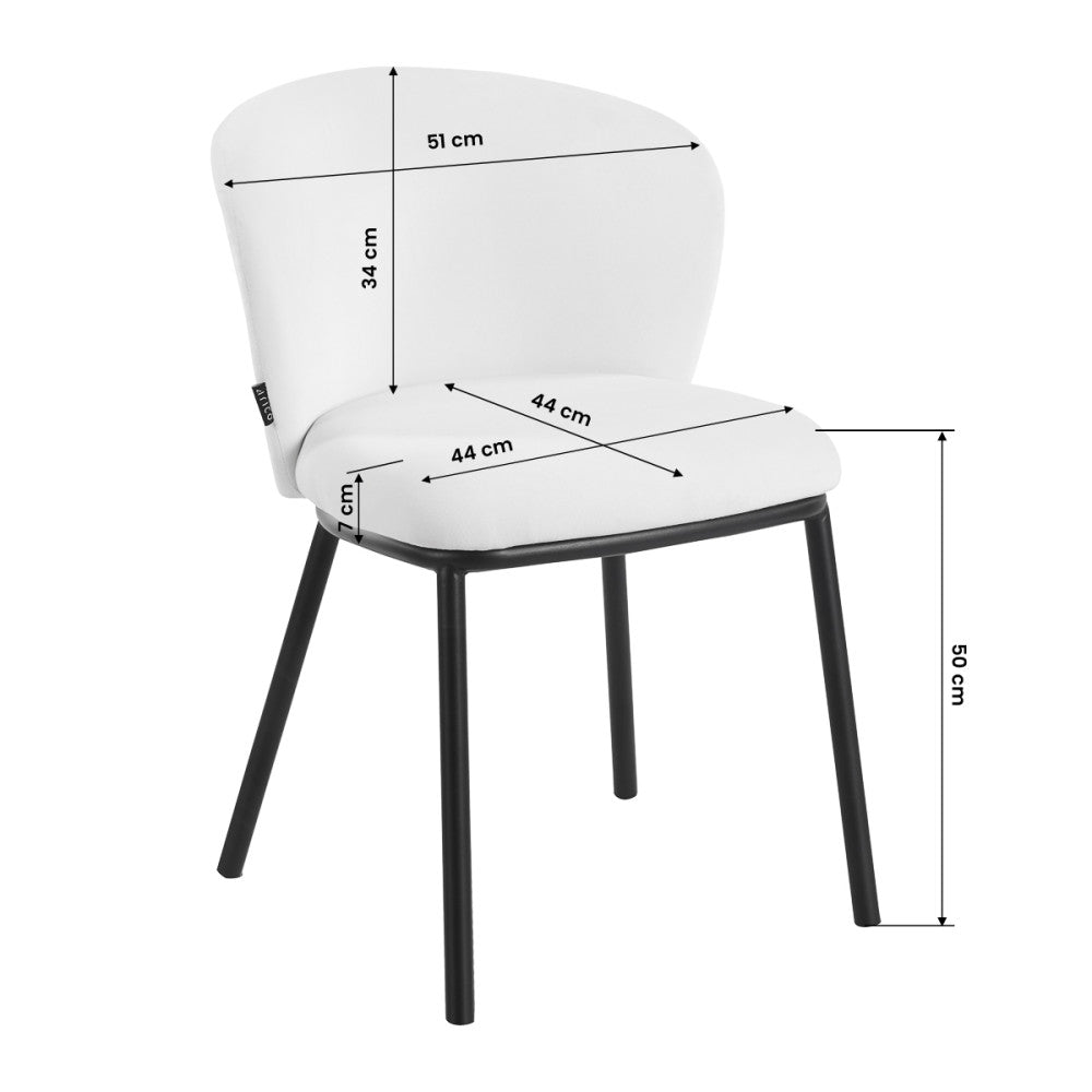 Lankytojo kėdė 4Rico Linea, balta